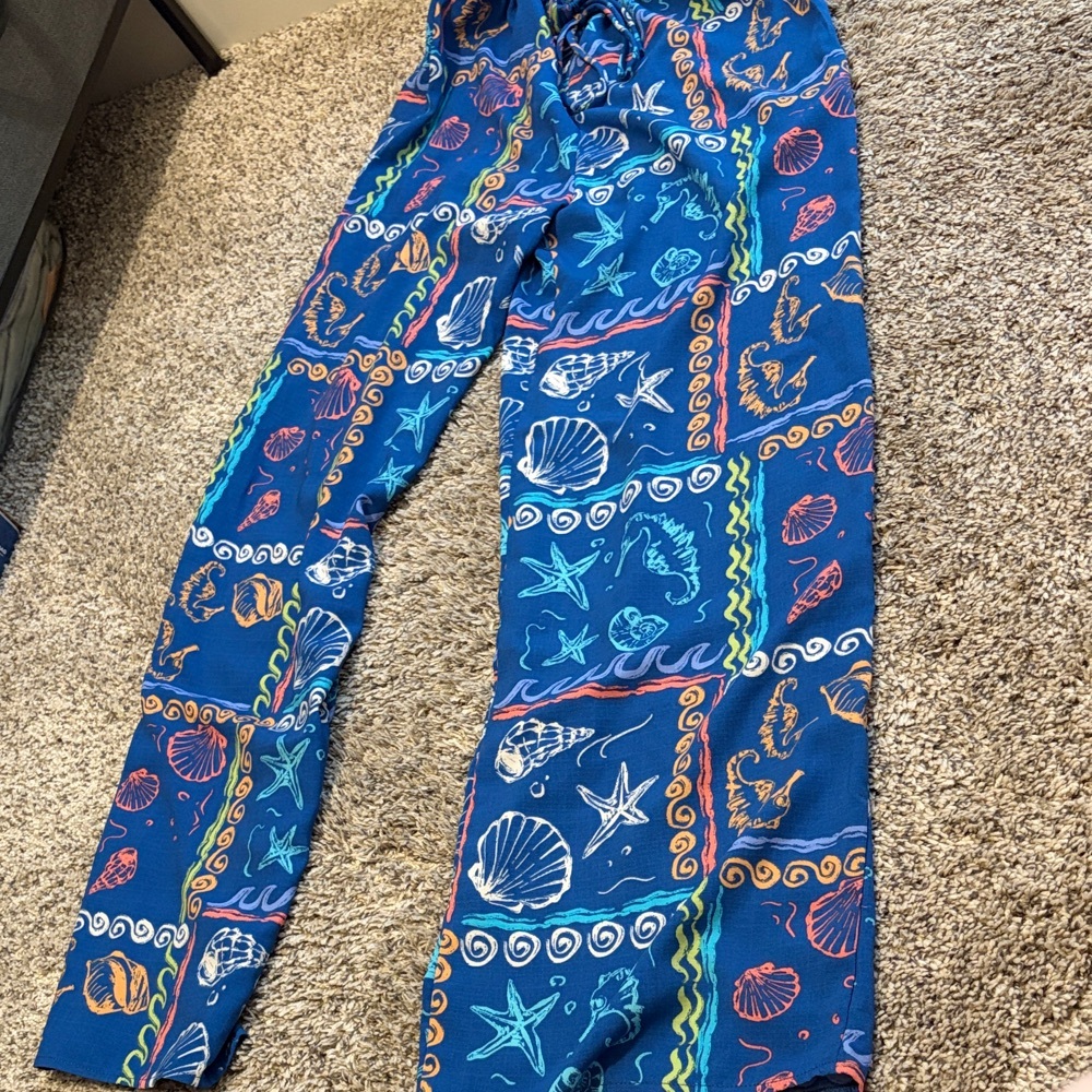 21 Saints Colorful Sea Life Patterned Pants